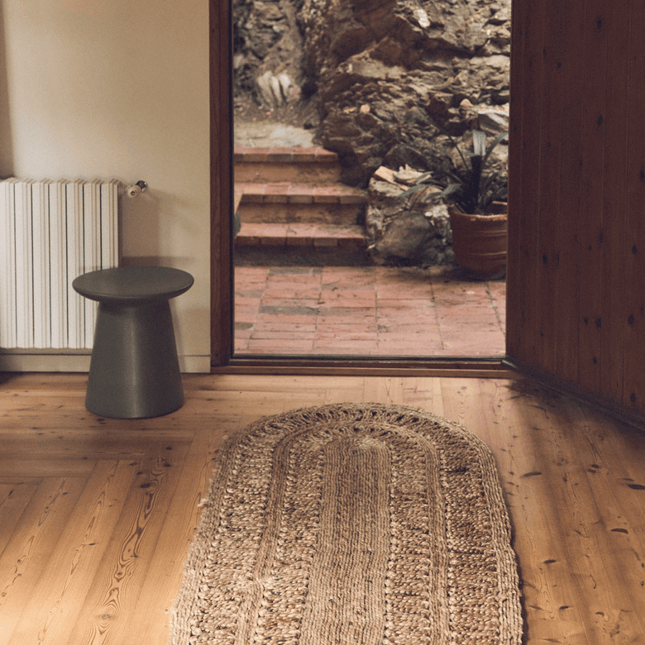HKliving ovaal jute loper Soleil - Vloerkledenloods