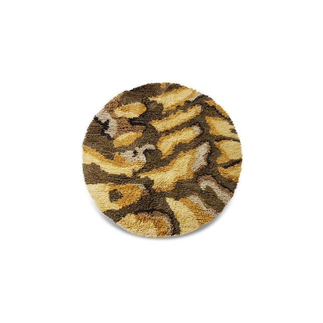 HKliving rond fluffy vloerkleed Dunes 145cm - Vloerkledenloods
