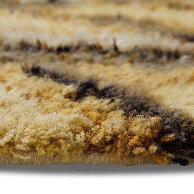 HKliving rond fluffy vloerkleed Dunes 145cm - Vloerkledenloods