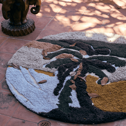 HKliving rond getuft vloerkleed Palm Beach 150cm - Vloerkledenloods