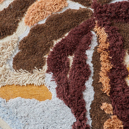 HKliving rond getuft vloerkleed Palm Beach 150cm - Vloerkledenloods