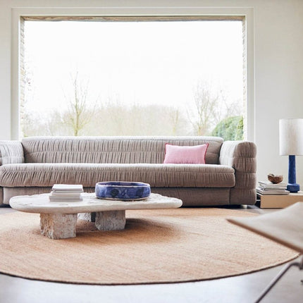 HKliving rond gewoven hennep vloerkleed 250cm - Vloerkledenloods