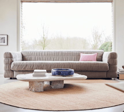 HKliving rond gewoven hennep vloerkleed 250cm - Vloerkledenloods