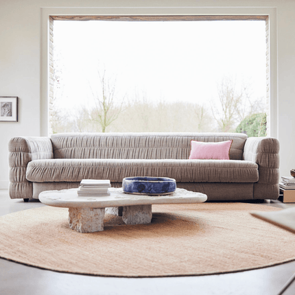 HKliving rond gewoven hennep vloerkleed 250cm - Vloerkledenloods