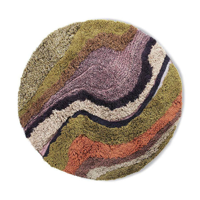 HKliving rond gewoven vloerkleed gradient 150cm - Vloerkledenloods