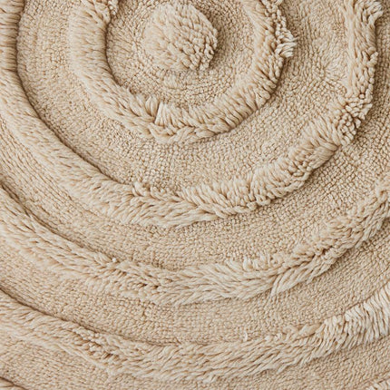 HKliving rond wollen vloerkleed creme 150cm - Vloerkledenloods