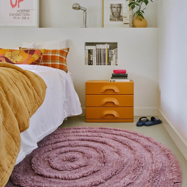 HKliving rond wollen vloerkleed lilac 150cm - Vloerkledenloods