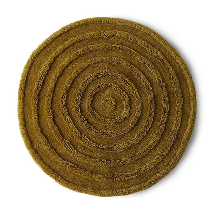 HKliving rond wollen vloerkleed seaweed 150cm - Vloerkledenloods
