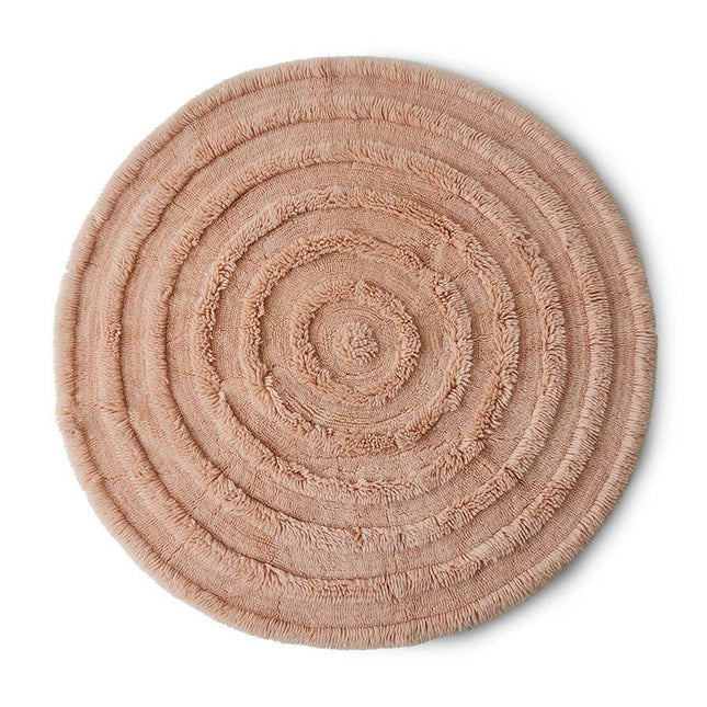 HKliving rond wollen vloerkleed softpink 150cm - Vloerkledenloods