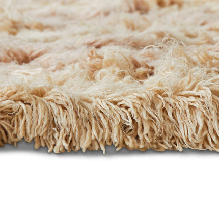 HKliving vierkant fluffy vloerkleed Shore 250x250cm - Vloerkledenloods