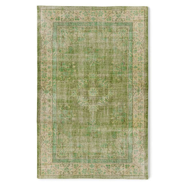 HKliving wol geknoopt vloerkleed groen 200x300cm - Vloerkledenloods