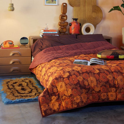 HKliving wollen vloerkleed funk 60x115cm - Vloerkledenloods