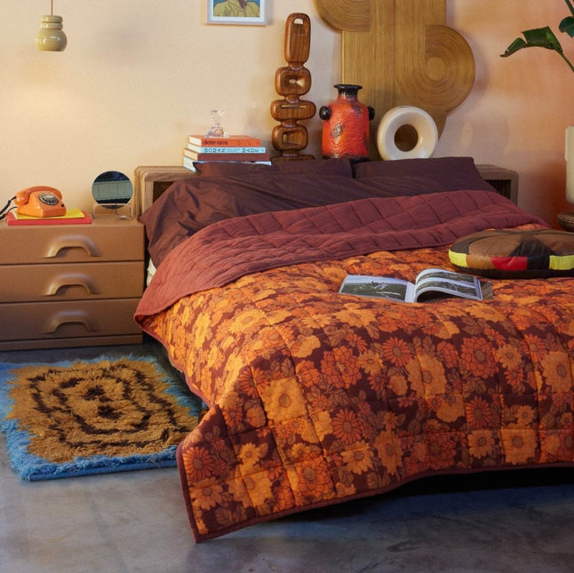 HKliving wollen vloerkleed funk 60x115cm - Vloerkledenloods