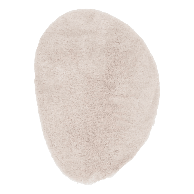 Hoogpolig Organisch vloerkleed Furr Stone beige - Interieur05 - Vloerkledenloods