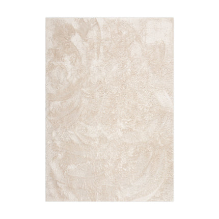 Hoogpolig vloerkleed Odelia beige/wit