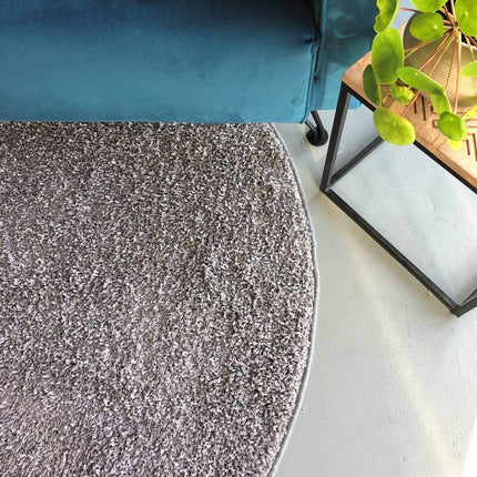 Hoogpolig Rond Vloerkleed Licht Grijs - Shaggy Collection - Vloerkledenloods