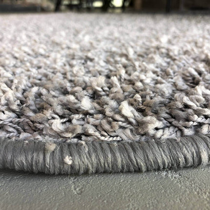 Hoogpolig Rond Vloerkleed Licht Grijs - Shaggy Collection - Vloerkledenloods
