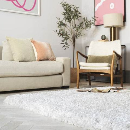 Hoogpolig vloerkleed Bella Off White - Nova Carpets - Vloerkledenloods