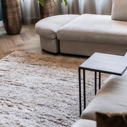 Hoogpolig vloerkleed Fender wit/creme - Vloerkledenloods
