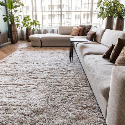 Hoogpolig vloerkleed Fender wit/creme - Vloerkledenloods