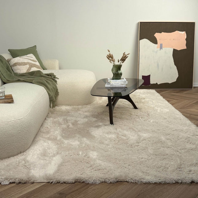 Hoogpolig vloerkleed Furr beige - Interieur05 - Vloerkledenloods