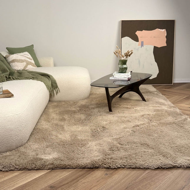 Hoogpolig vloerkleed Furr bruin - Interieur05 - Vloerkledenloods