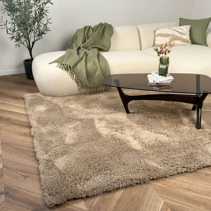 Hoogpolig vloerkleed Furr bruin - Interieur05 - Vloerkledenloods
