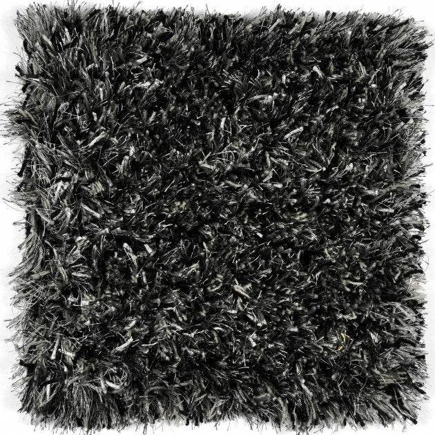 Hoogpolig vloerkleed Luxora Zwart/Grijs - Vloerkledenloods