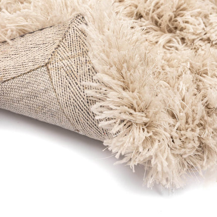 Hoogpolig vloerkleed Nika ivoor/taupe polyester - Interieur05 - Vloerkledenloods