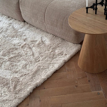 Hoogpolig vloerkleed Odelia beige/wit - Interieur05 - Vloerkledenloods