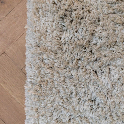 Hoogpolig Vloerkleed Pilo Beige Polyester Interieur05 - Vloerkledenloods