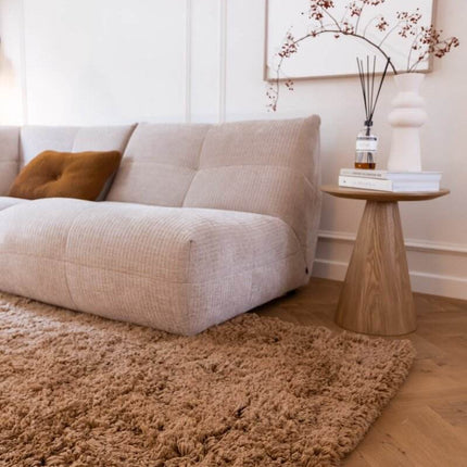 Hoogpolig Vloerkleed Pilo Bruin Polyester Interieur05 - Vloerkledenloods