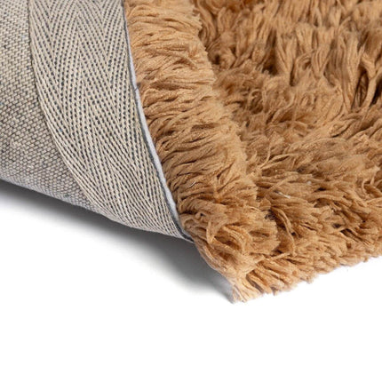 Hoogpolig Vloerkleed Pilo Bruin Polyester Interieur05 - Vloerkledenloods