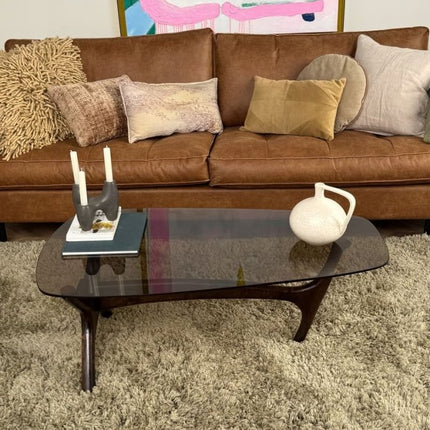 Hoogpolig vloerkleed Pilo groen polyester Interieur05 - Vloerkledenloods