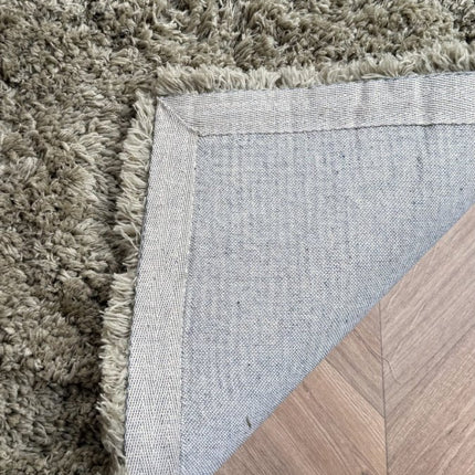 Hoogpolig vloerkleed Pilo groen polyester Interieur05 - Vloerkledenloods