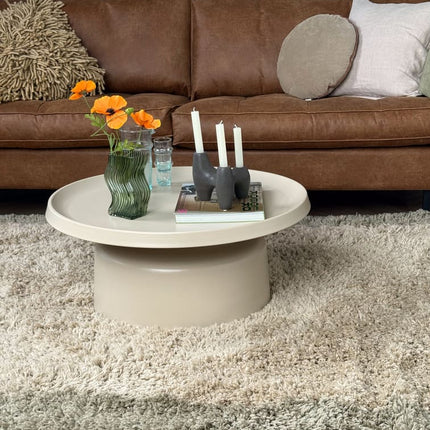 Hoogpolig vloerkleed Pilo groen/beige polyester Interieur05 - Vloerkledenloods