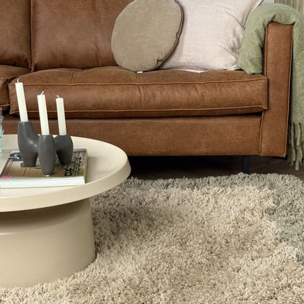 Hoogpolig vloerkleed Pilo groen/beige polyester Interieur05 - Vloerkledenloods