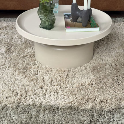 Hoogpolig vloerkleed Pilo groen/beige polyester Interieur05 - Vloerkledenloods