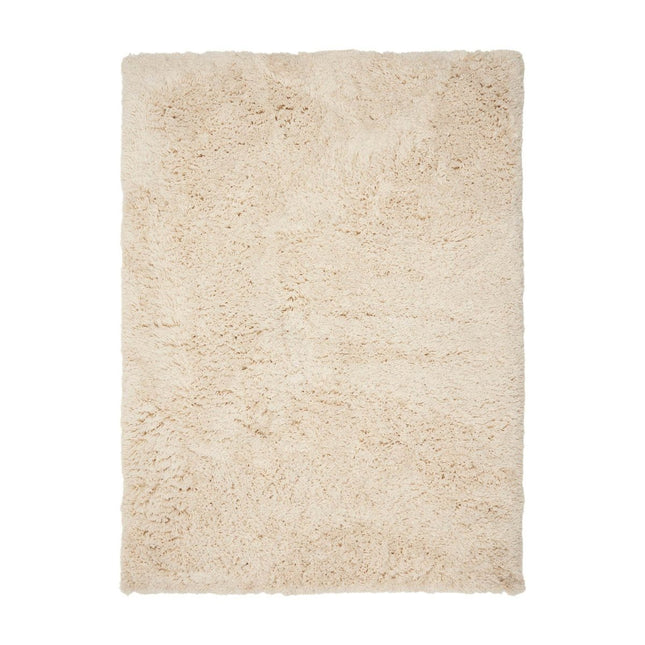 Hoogpolig Vloerkleed Pilo Ivoor Wit Polyester Interieur05 - Vloerkledenloods