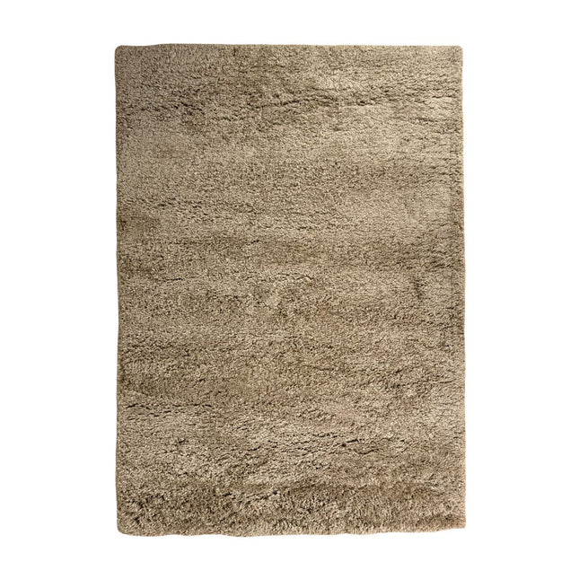Hoogpolig vloerkleed Pilo taupe polyester Interieur05 - Vloerkledenloods