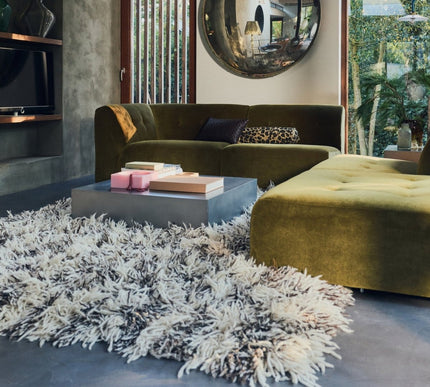 Hoogpolige Vloerkleden - HKliving shaggy vloerkleed Checkers 200x300cm - Vloerkledenloods