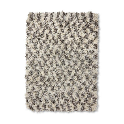 Hoogpolige Vloerkleden - HKliving shaggy vloerkleed Checkers 200x300cm - Vloerkledenloods