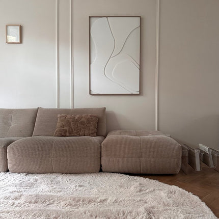 Hoogpolige Vloerkleden - Hoogpolig Organisch vloerkleed Furr Stone beige - Interieur05 - Vloerkledenloods