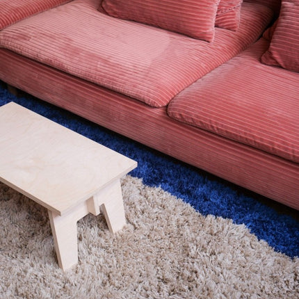 Hoogpolige Vloerkleden - Hoogpolig vloerkleed Pilo beige/blauw polyester Interieur05 - Vloerkledenloods