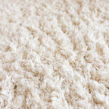 Hoogpolige Vloerkleden - Hoogpolig vloerkleed Pilo Contour Ivoor/Wit Polyester Interieur05 - Vloerkledenloods