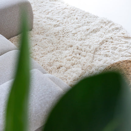 Hoogpolige Vloerkleden - Hoogpolig vloerkleed Pilo Contour Ivoor/Wit Polyester Interieur05 - Vloerkledenloods