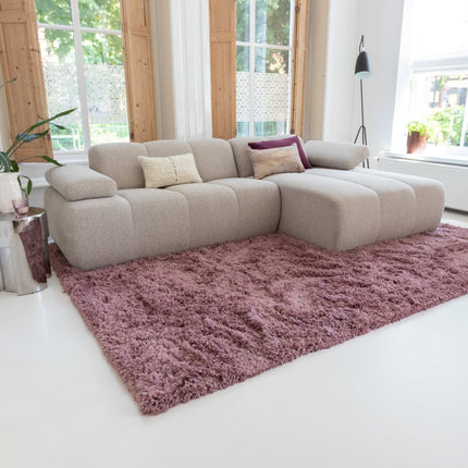 Hoogpolige Vloerkleden - Hoogpolig vloerkleed Pilo Darkpink Polyester Interieur05 - Vloerkledenloods