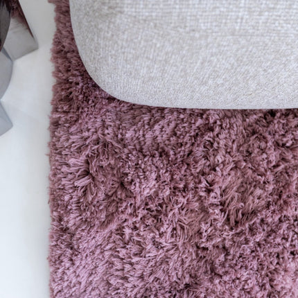 Hoogpolige Vloerkleden - Hoogpolig vloerkleed Pilo Darkpink Polyester Interieur05 - Vloerkledenloods