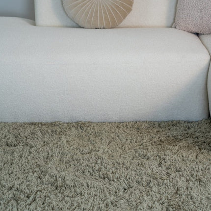 Hoogpolige Vloerkleden - Hoogpolig vloerkleed Pilo groen polyester Interieur05 - Vloerkledenloods