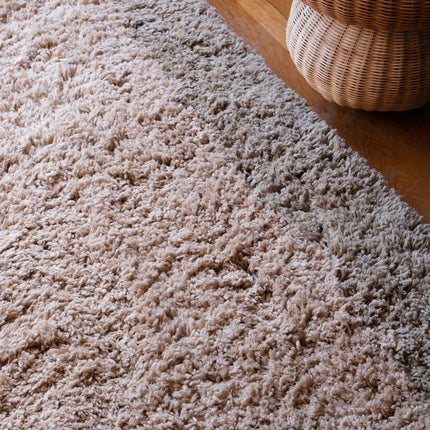 Hoogpolige Vloerkleden - Hoogpolig vloerkleed Pilo groen/beige polyester Interieur05 - Vloerkledenloods